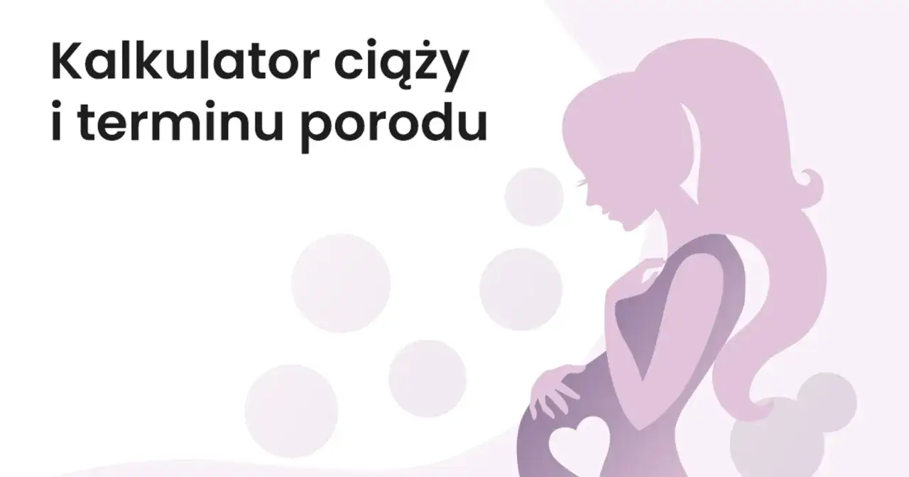 Kalkulator ciąży i terminu porodu. Dowiedz się, jak obliczyć termin porodu, dzięki grafice z ciężarną kobietą.