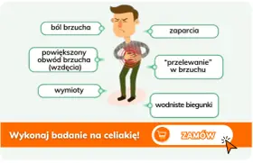 Ból brzucha, zaparcia, wzdęcia, wymioty, przelewanie i wodniste biegunki to objawy celiakii u dzieci. Wykonaj badanie!